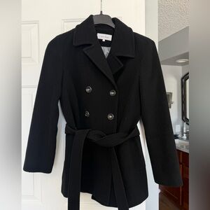 Calvin Klein Women's Black Pea Coat Size 10